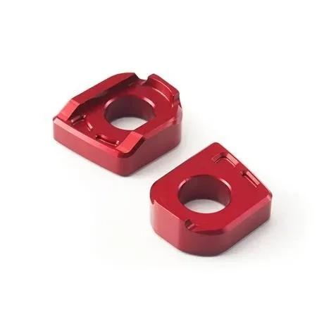 Triumph Billet Machined Red Chain Adjustment Kit - A9640046