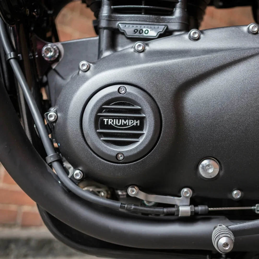 Triumph Black Ribbed Clutch Cover - A9610253 - Shop Best Selling