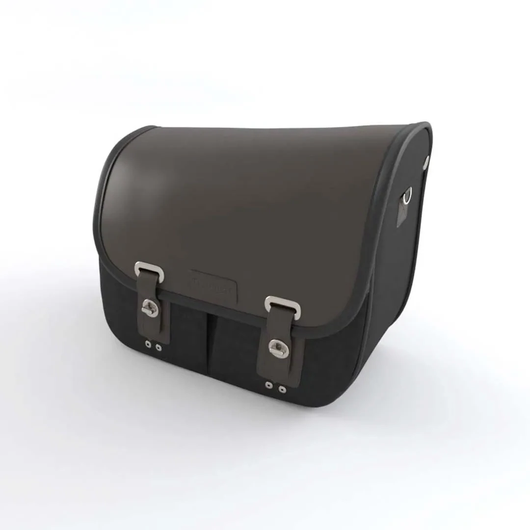 Triumph Black Waxed Cotton Right Pannier - A9518292