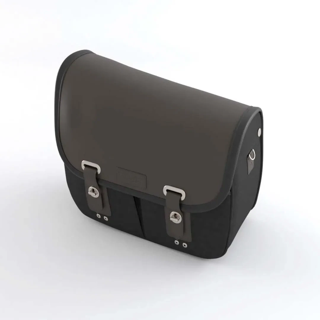 Triumph Black Waxed Cotton Left Pannier - A9518293
