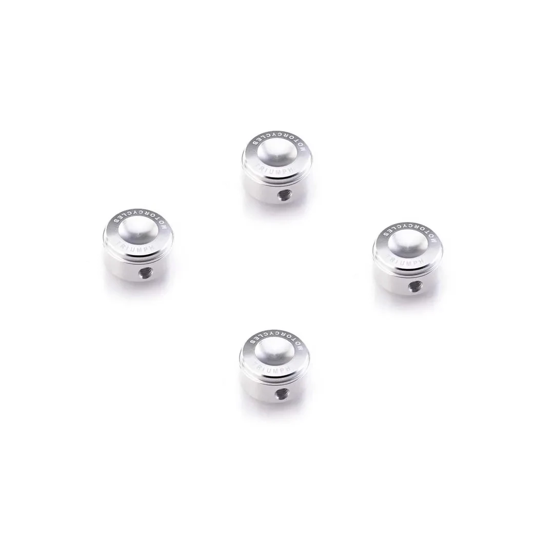 Triumph Silver Billet Head Bolt Covers - A9610277