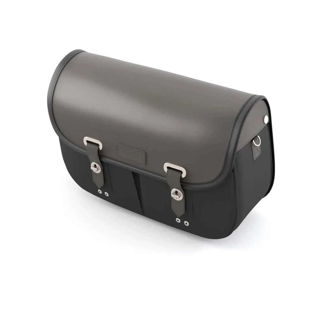 Triumph Black Waxed Cotton Pannier LHS - A9518291