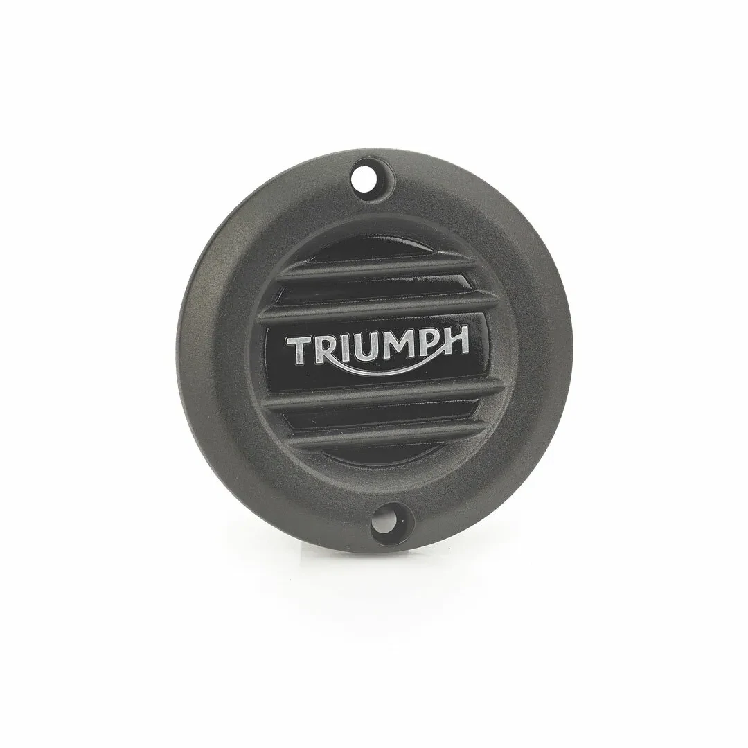 Triumph Black Ribbed Clutch Cover - A9610253