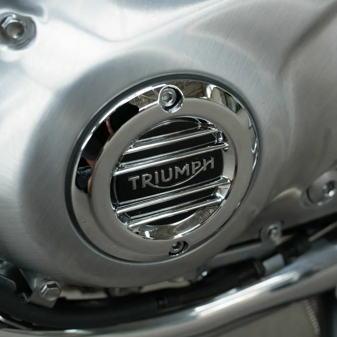 Triumph Ribbed Chrome Clutch Cover - A9610251