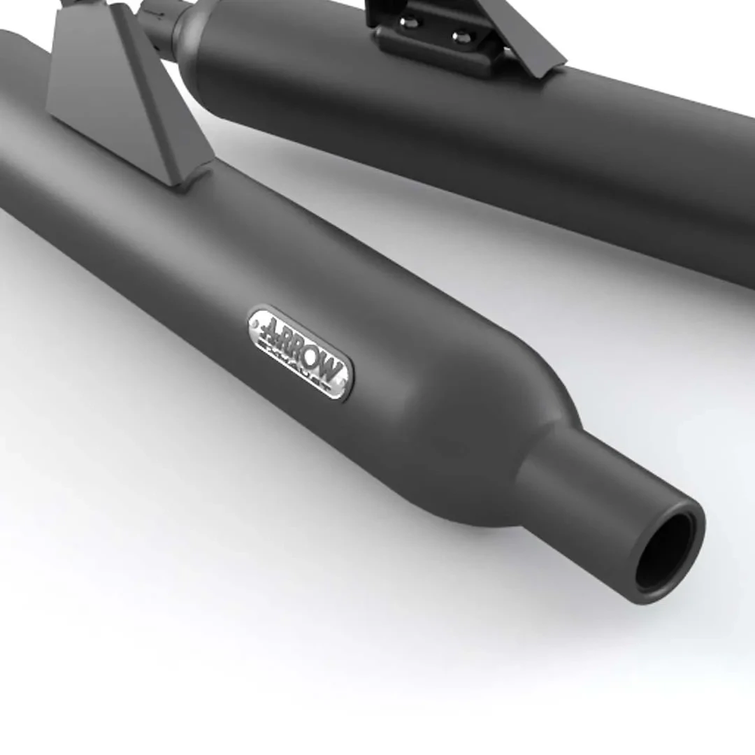 Triumph T100 Arrow Black Peashooter Slip On Exhaust - A9601759