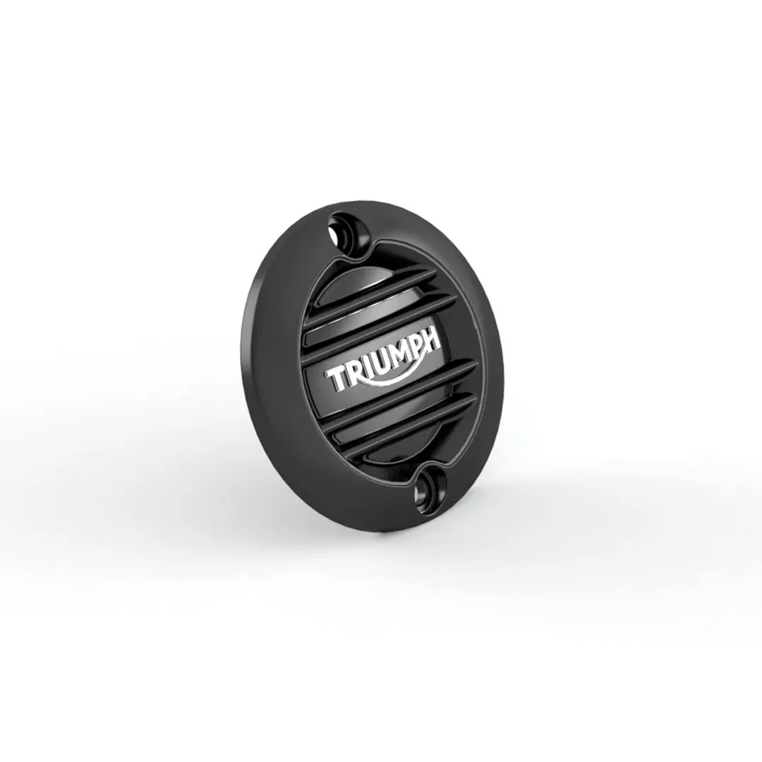 Triumph Black Ribbed ACG Inspection Cover - A9610261