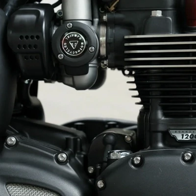 Triumph Black Logo Throttle Body Cover