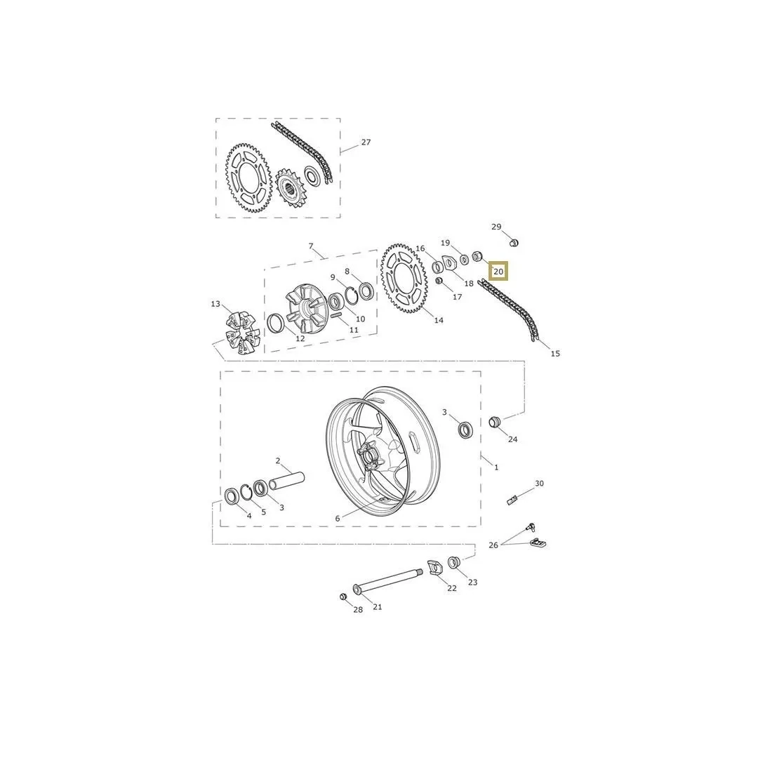 Triumph Genuine OEM Locknut, Plain, M18 - T3350118