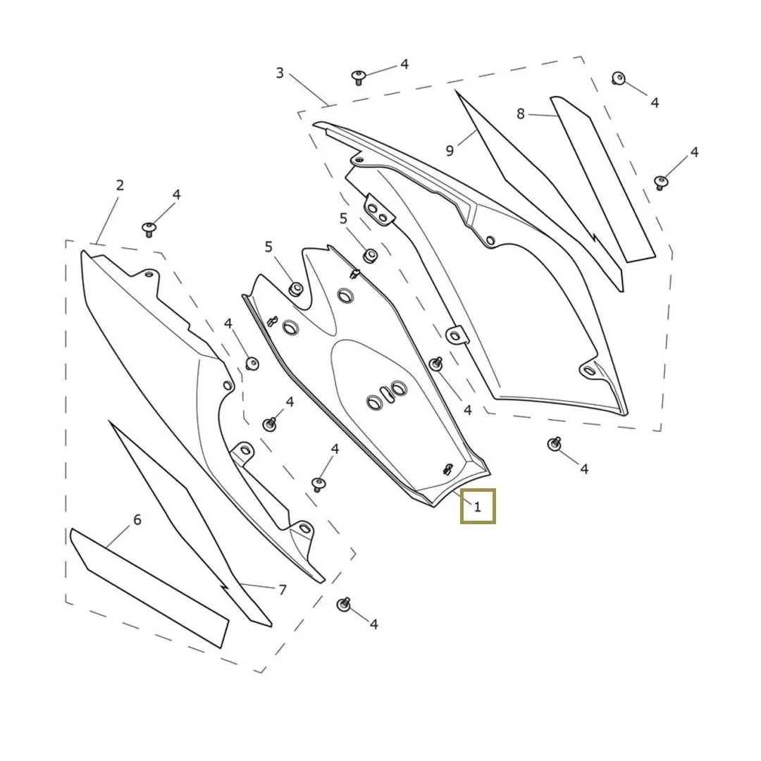 Triumph Under Panel, Rear, Moulding - OEM T2311984