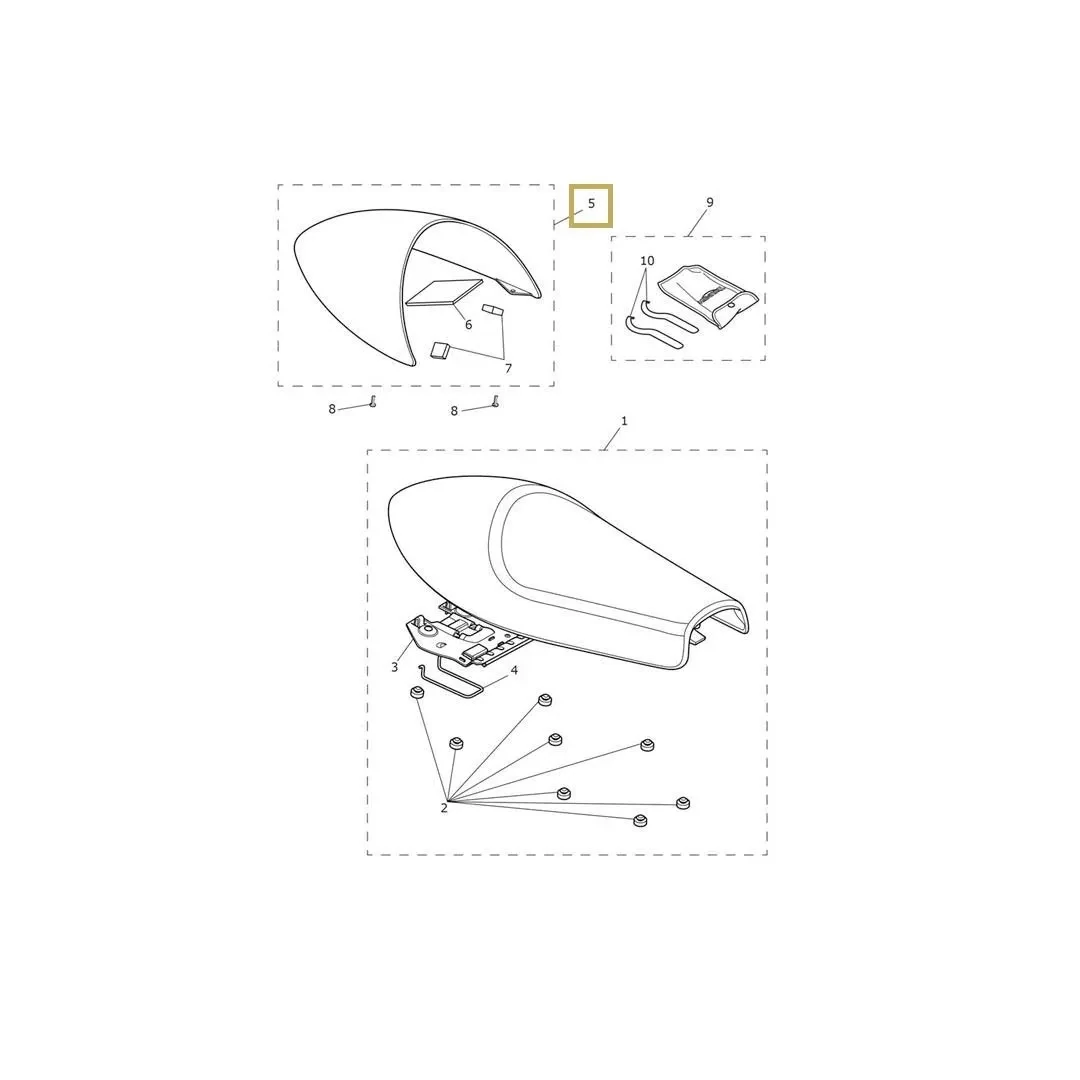 Triumph Thruxton RS Matte Storm Gray Rear Seat Cowl - T2305572-LZ