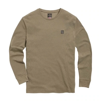Triumph Dean Long Sleeve Khaki Waffle Tee Shirt - MTLS21013