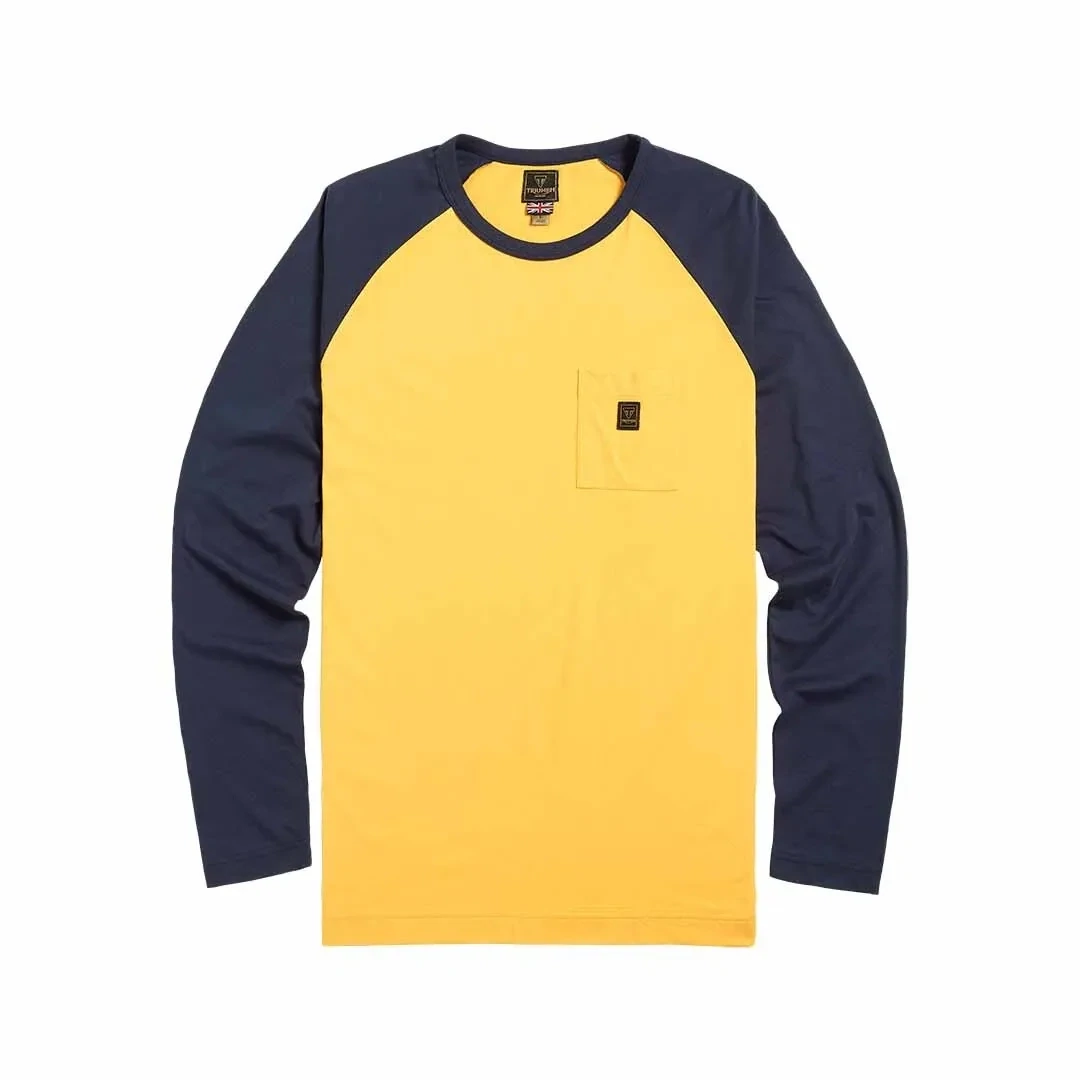 Triumph Blackwell Gold &amp; Navy Long Sleeve Tee - MTLS2337