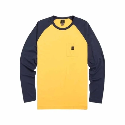 Triumph Blackwell Gold &amp; Navy Long Sleeve Tee - MTLS2337