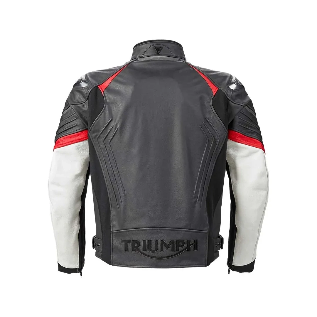Triumph Triple Sport Leather Motorcycle Jacket - MLES2202 - Shop