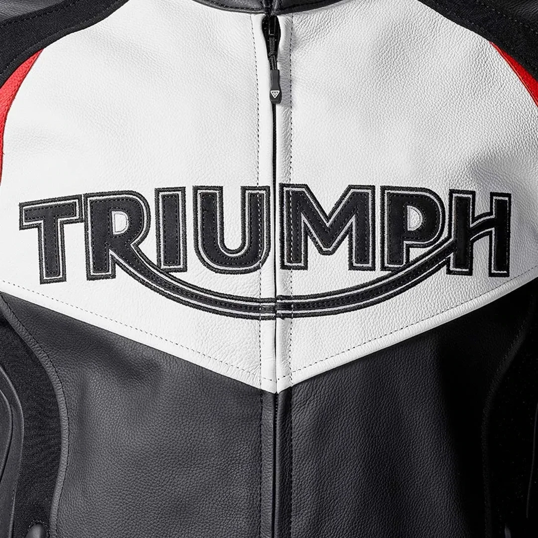 Triumph Triple Sport Leather Motorcycle Jacket - MLES2202