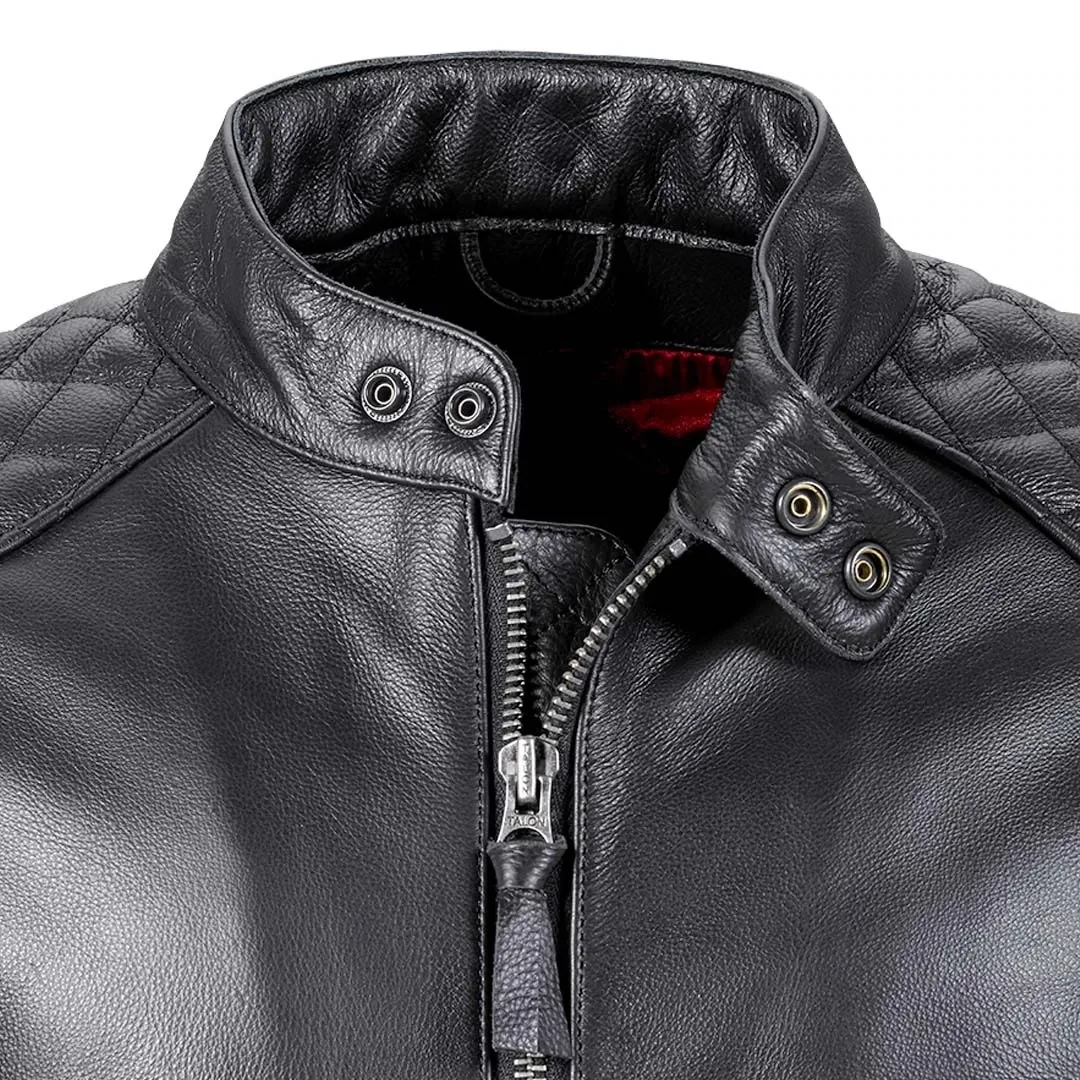 Triumph Braddan Sport Black Red Leather Motorcycle Jacket - MLHS21101