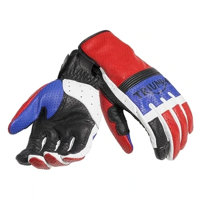 Triumph Cali Retro Perforated Leather Motorcycle Gloves - MGVS2211-103