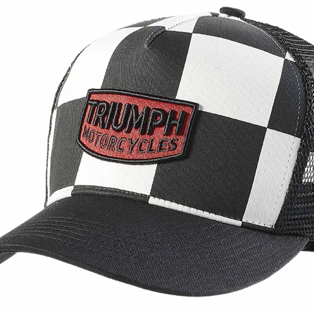 Triumph Pritchard Racing Checkerboard Trucker Hat - MCAS2343