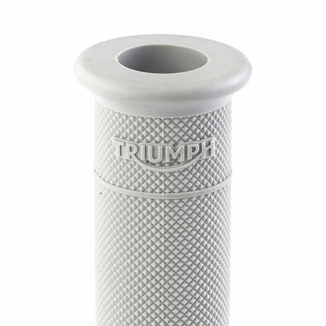 Triumph Gray Diamond Knurl Motorcycle Grips - A2041477