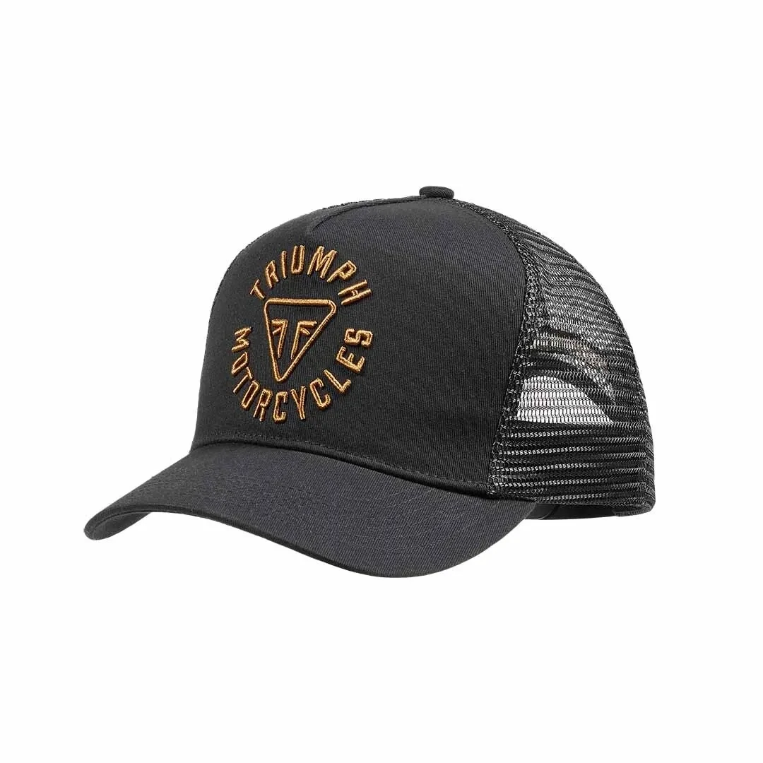Triumph Taylor Embroidered Black &amp; Gold Trucker Hat - MCAS22309