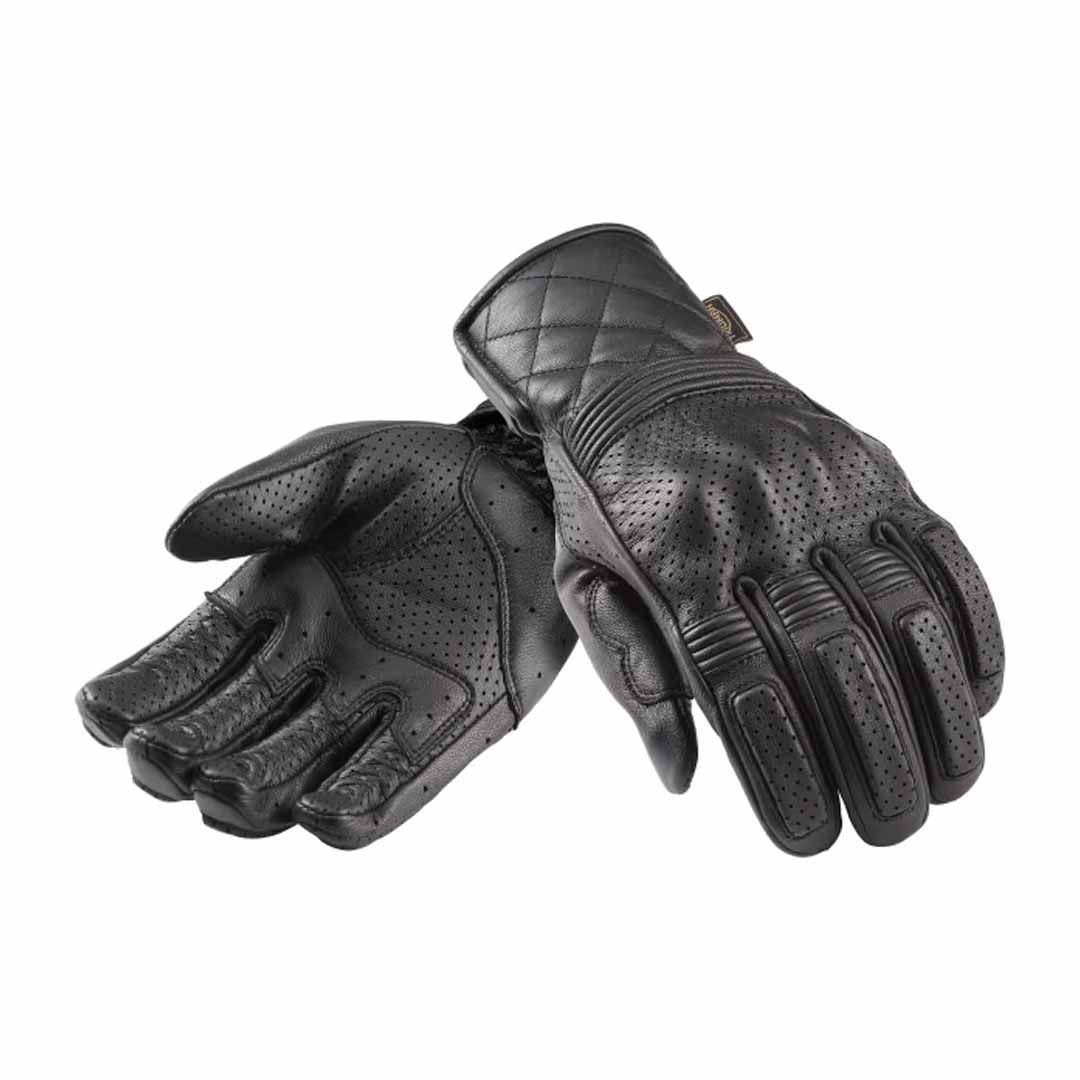 Triumph Dalton Black Leather Motorcycle Gloves - MGVS24402