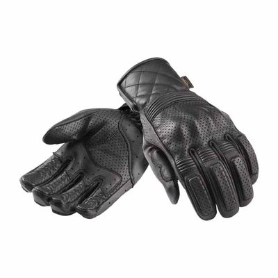 Triumph Dalton Black Leather Motorcycle Gloves - MGVS24402