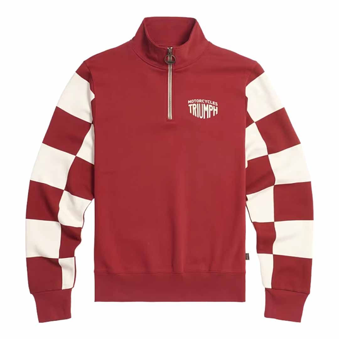 Triumph Prewitt Quarter Zip Red Sweatshirt - MSWS24134