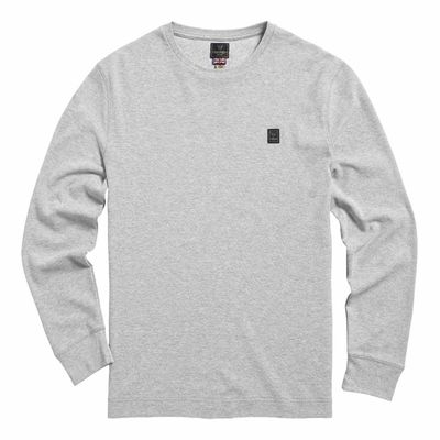 Triumph Dean Long Sleeve Gray Waffle Tee Shirt - MTLS22101