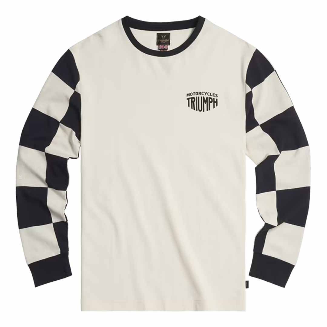 Triumph Harker Checkerboard W+B Long Sleeve Tee Shirt - MTLS24130