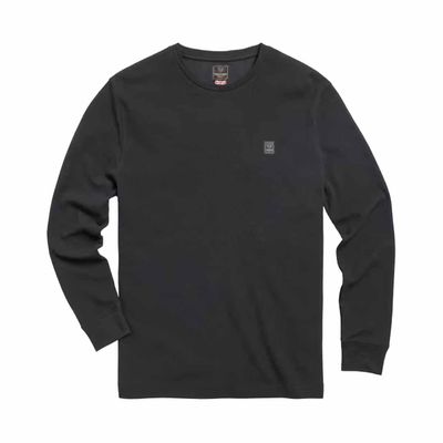 Triumph Dean Long Sleeve Black Waffle Tee Shirt - MTLS21012