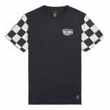 Triumph Preston Checkerboard Sleeve Black Crewneck Tee Shirt - MTSS2318