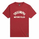 Triumph Burnham Arch Logo Red Crewneck Tee Shirt - MTSS24107