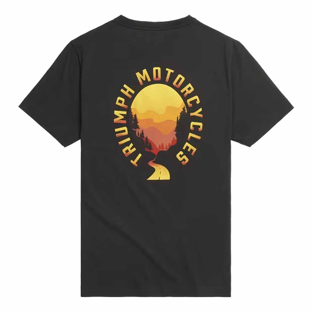Triumph Customs Sunset Black Crewneck Tee Shirt - MTSS24124