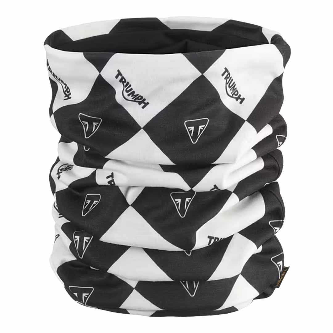 Triumph Harlequinn Black + White Neck Tube - MTUS24200