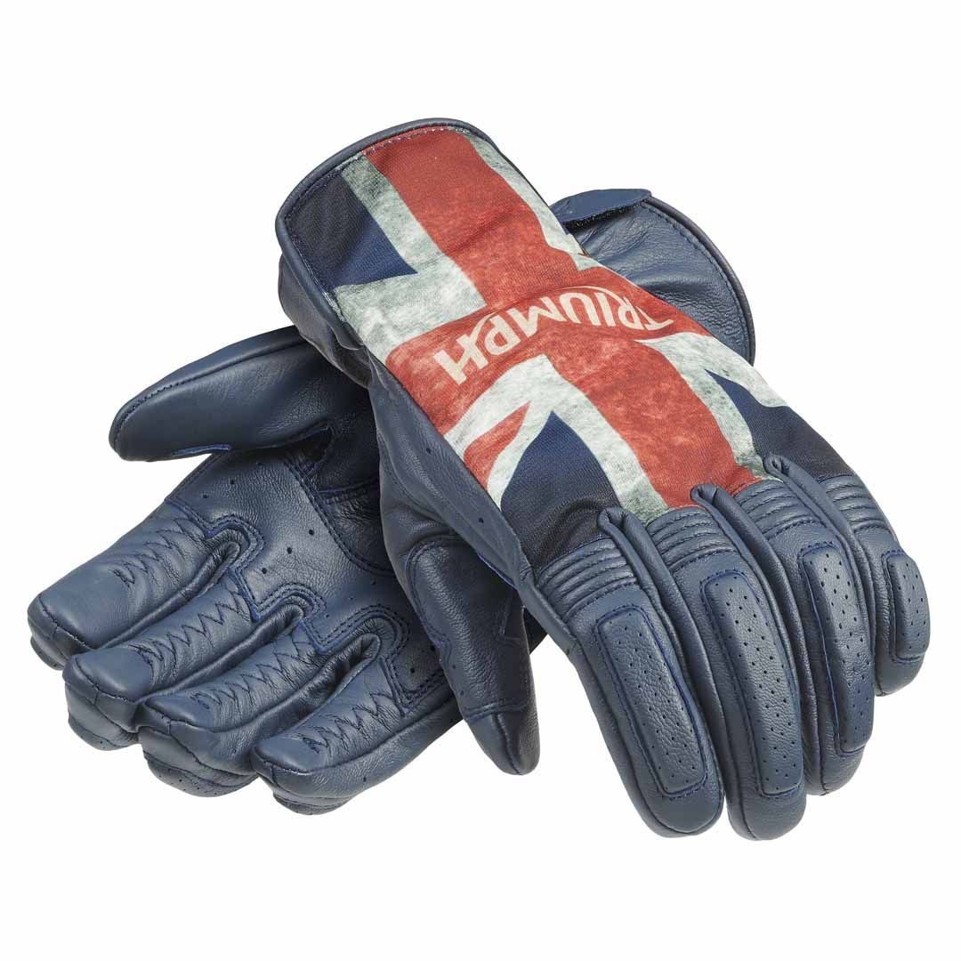 Triumph Jack Blue Union Flag Motorcycle Glove - MGVS25501
