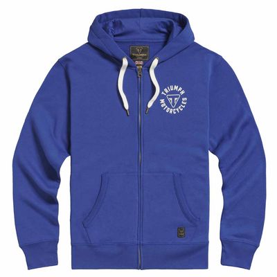 Triumph Digby Full Zip Blue Bone Sweatshirt Hoodie - MSWS25138