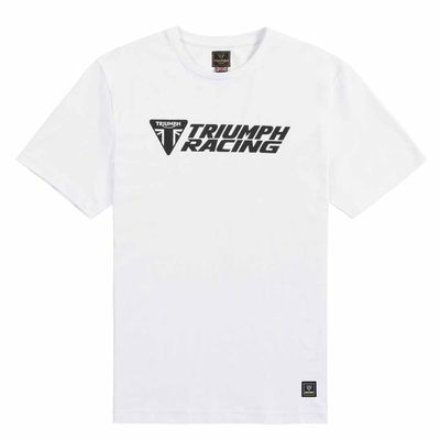 Triumph Racing White Crew Neck Tee Shirt - MTSS25118