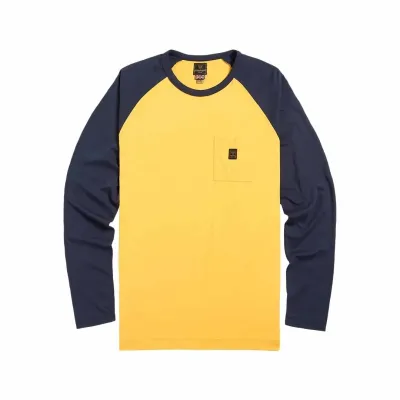 Triumph Blackwell Gold &amp; Navy Long Sleeve Tee - MTLS2337