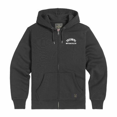 Triumph Dolan Black Full Zip Fleece Hoodie - MSWS2342
