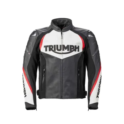 Triumph Triple Sport Leather Motorcycle Jacket - MLES2202