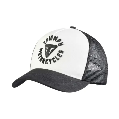 Triumph Taylor Embroidered Black &amp; White Trucker Hat - MCAS21005