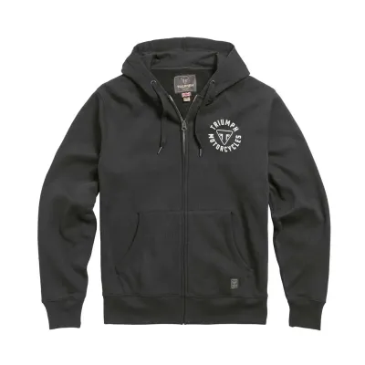 Triumph Digby Full Zip Black Sweatshirt Hoodie - MSWS21015