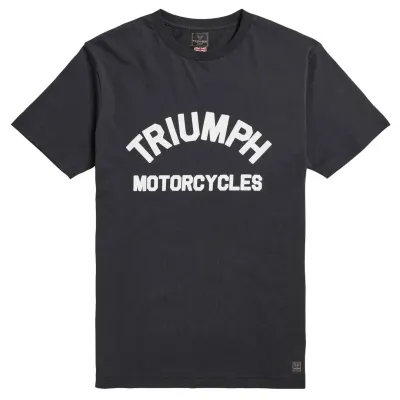Triumph Burnham Arch Logo Jet Black Crewneck Tee Shirt - MTSS20010