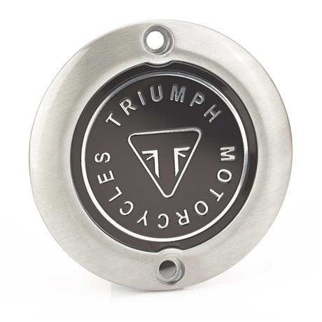 Triumph Brushed Badge Clutch Cover - A9610256