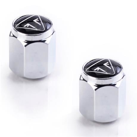 Triumph Resin Logo Chrome Valve Caps Triumph Resin Logo Chrome Valve Caps
