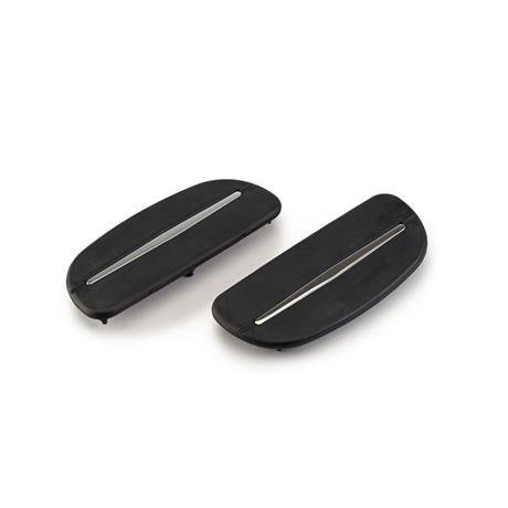 Triumph Chrome Lined Passenger Board Mats Triumph Chrome Lined Passenger Board Mats