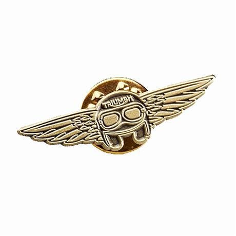 Triumph Helmet & Wings Copper Pin Badge Triumph Helmet & Wings Copper Pin Badge