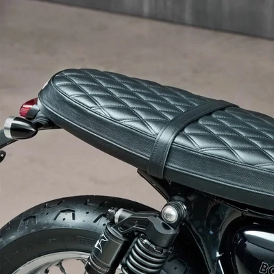 Triumph Black Quilted Scrambler Bench Seat - A9708613