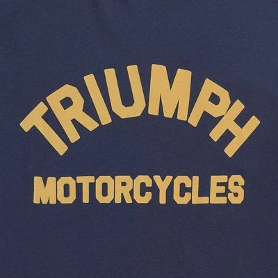 Triumph Burnham Arch Logo Navy Crewneck Tee Shirt - MTSS20009