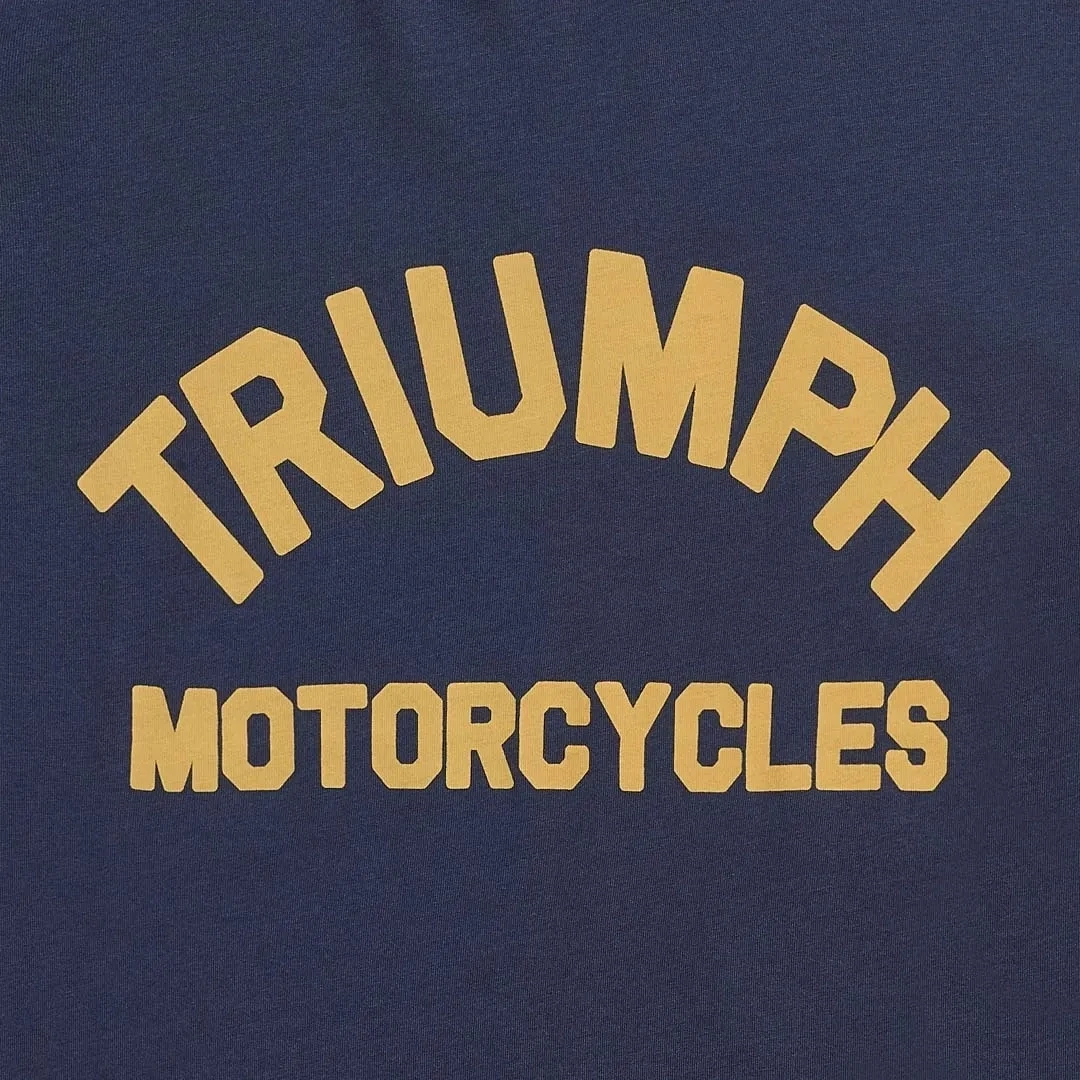 Triumph Burnham Arch Logo Navy Crewneck Tee Shirt - MTSS20009